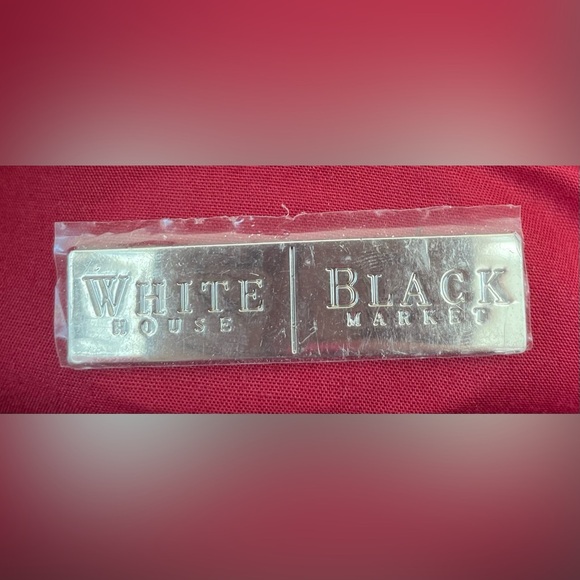 White House Black Market Maroon Faux Snakeskin Clutch or Shoulder Bag - Picture 6 of 7